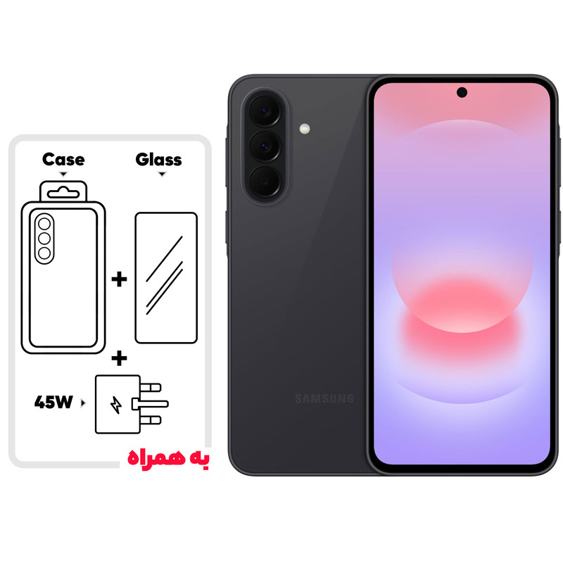 گوشی موبایل سامسونگ مدل Galaxy A37 دو سیم‌کارت ظرفیت 256 گیگابایت و رم 8 گیگابایت - ویتنام - به همراه یک عدد شارژر 45 وات سامسونگ، یک عدد کابل UBS-C به طول 1.8 متر، یک عدد کاور سیلیکونی و یک عدد محافظ صفحه نمایش