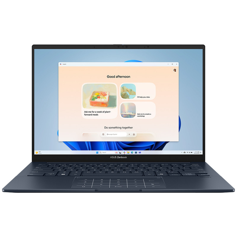 لپ تاپ 14 اینچی ایسوس مدل Zenbook 14 UX3405CA-Core Ultra 9 285H-32GB LPDDR5X-1TB SSD-OLED Touch 3K 120Hz-Backlit-W