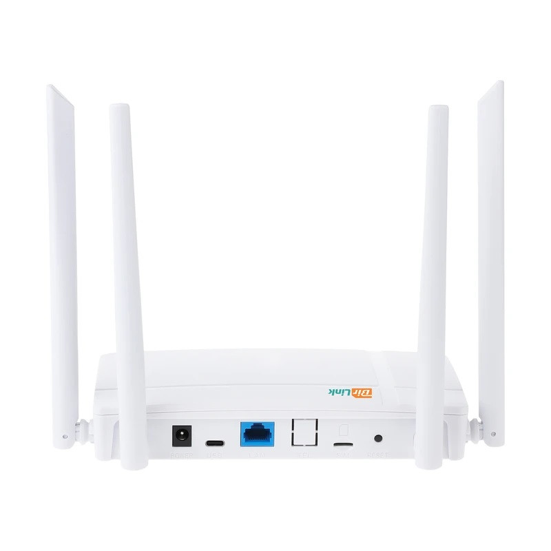مودم روتر بی‌سیم LTE بیرلینک مدل WL422 با پشتیبانی از WiF6، اتصال اینترنت از طریق سیم‌کارت 4G-LTE، 4 آنتن و مناسب برای 8 کاربر