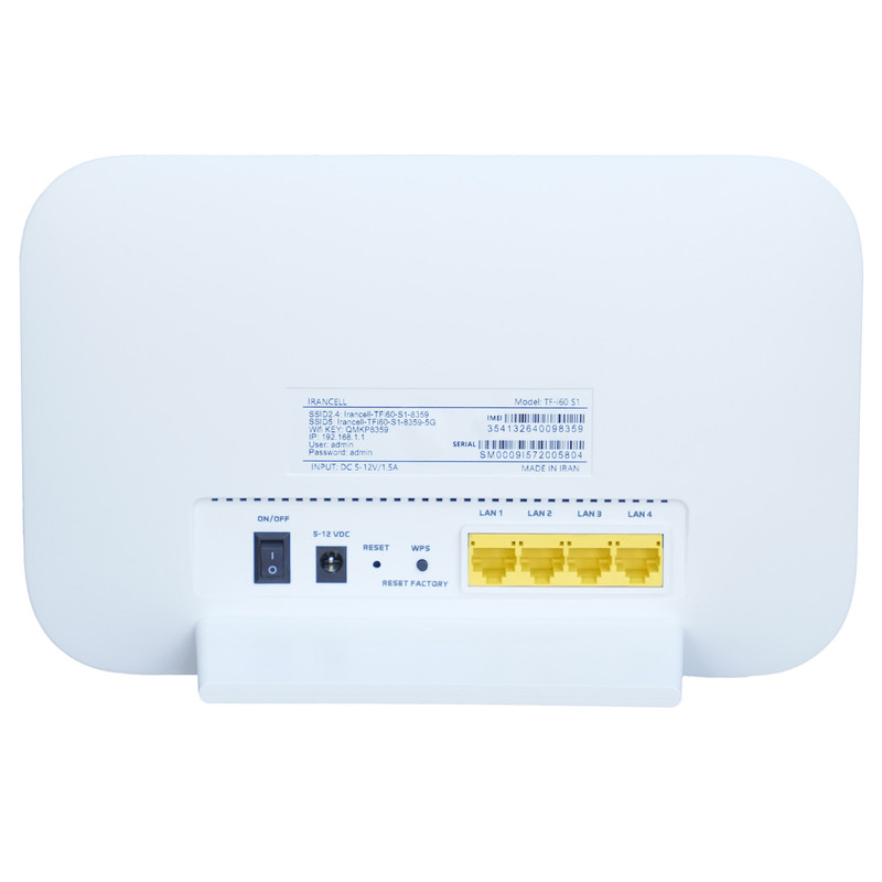 مودم 4G LTE  سپنتا مدل TF-i60 S1به همراه سیم کارت و 300 گیگابایت اینترنت شش ماهه
